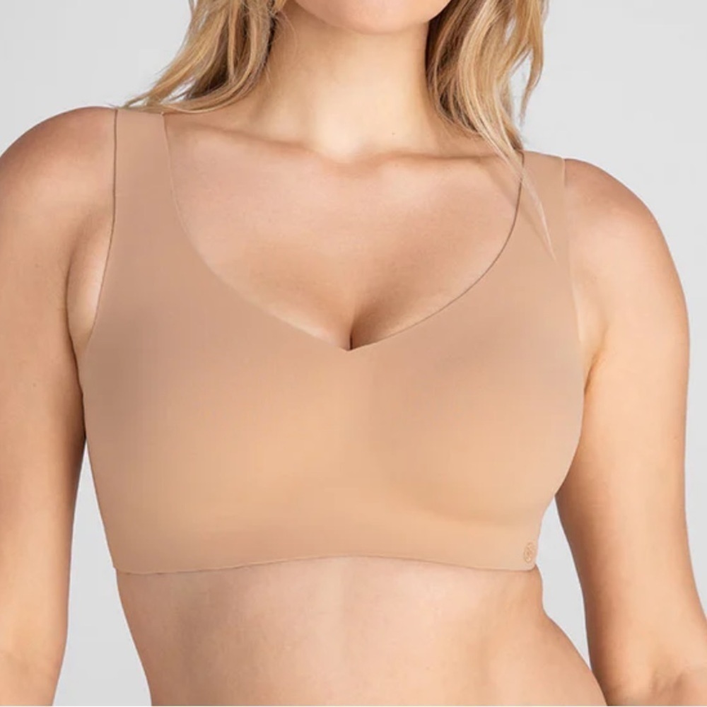 Honeylove V-neck bra women’s 2XL sand EUC with pads